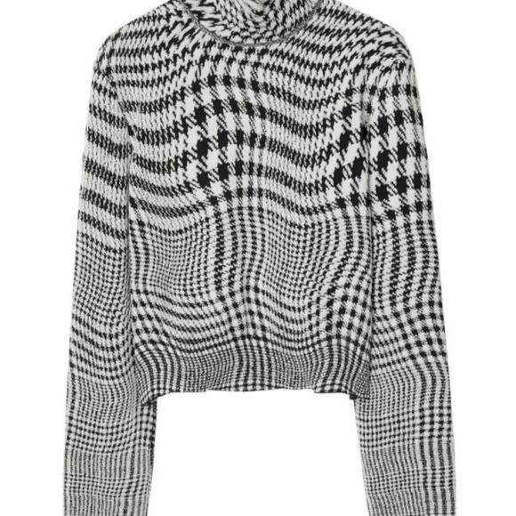 Burberry high-neck houndstooth jacquard jumper - Picture 1 of 5
